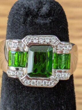 BBJ Chrome Diopside Sterling Silver Ring 925 Size 6 (NWOT)